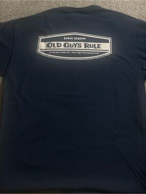 Old Guys Rule- Local Legend Navy Short-Sleeve Logo Tee